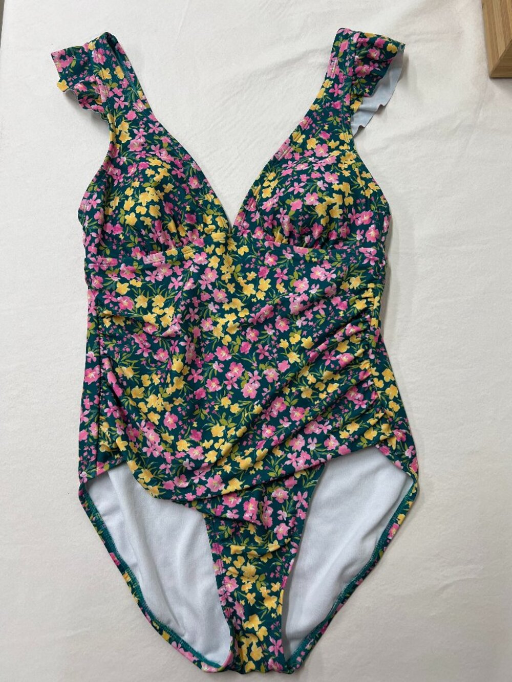 Kona Sol Multicolored Floral One Piece Swimsuit Size M